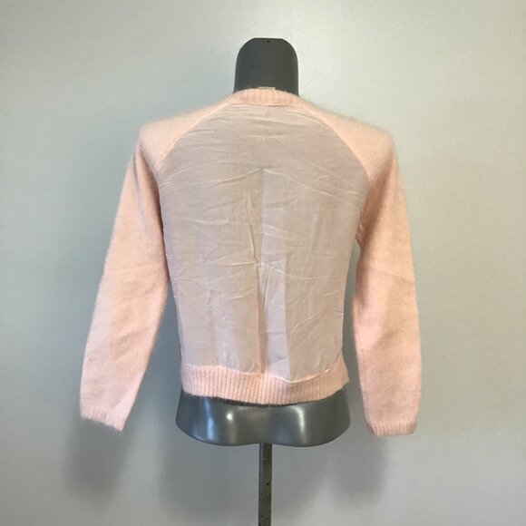 Nougat London Angora/Nylon Blend Button Front V-Neck Cardigan Size S - Picture 4 of 13